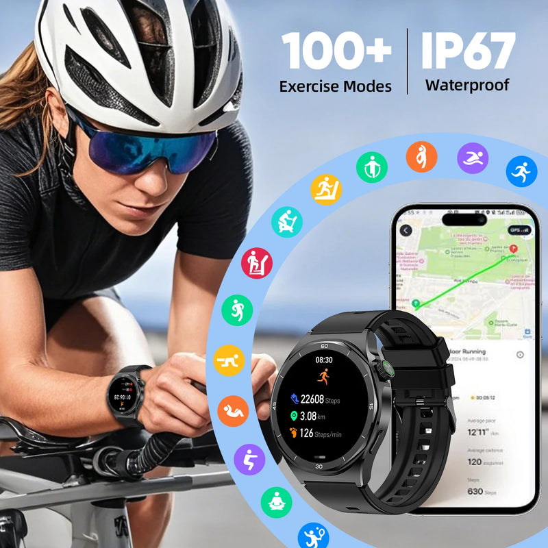 Relógio Smartwatch LIGE com Chamada Bluetooth, 100+ Modos Esportivos, Controle de Música e IP67 à Prova d’Água para Android e iOS