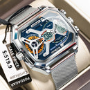 Relógio POEDAGAR E106 Quartz Digital Masculino 45mm Aço Inoxidável Vidro de SAFIRA