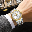 Relógio POEDAGAR 872-WH Quartz em Aço inoxidável com Vidro de SAFIRA Masculino