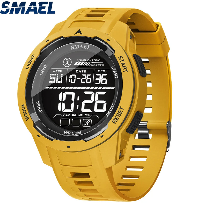 Relógio Digital SMAEL 8105 Masculino – Esportivo, LED, Resistente à Água 50M