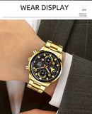 Conjunto Masculino DEYROS 3 em 1 – Relógio de Pulso com Pulseira e Colar