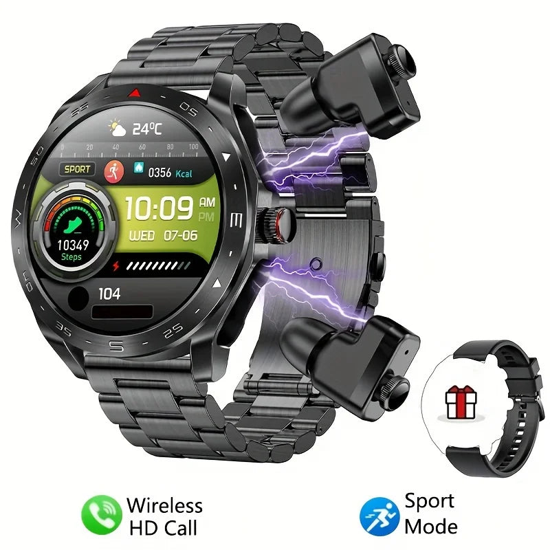Smartwatch 2025 com Fones TWS Integrados, GPS e Chamada Bluetooth