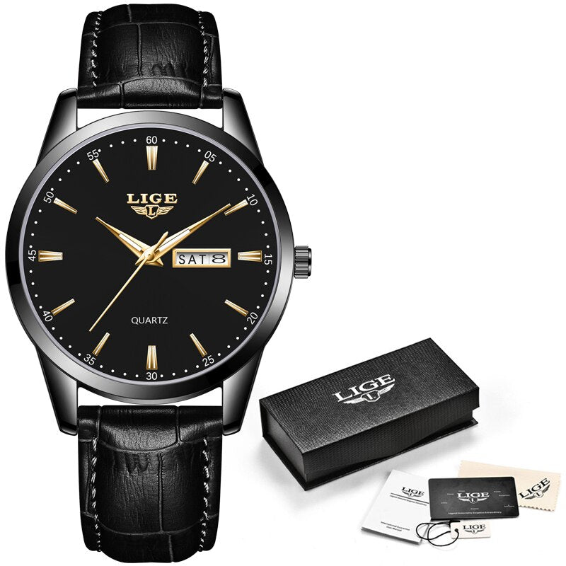 LIGE 8970 Relógio Masculino Quartz