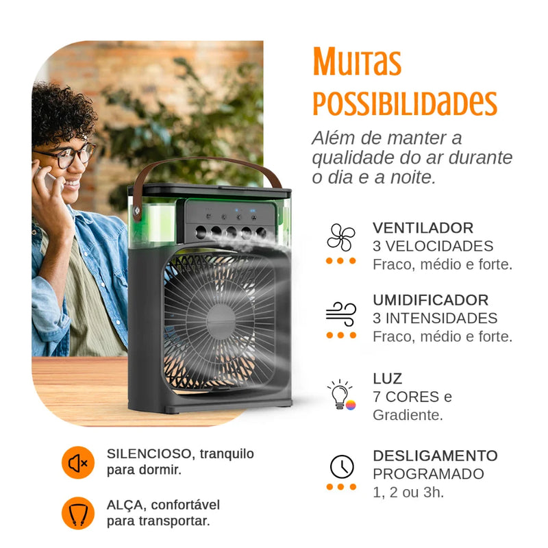 Mini Ar Condicionado Climatizador e Umidificador Portátil