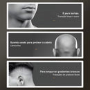 Barbeador Elétrico Masculino Profissional – Cortador de Cabelo, Shaver, À Prova d'Água para Barbear e Aparar