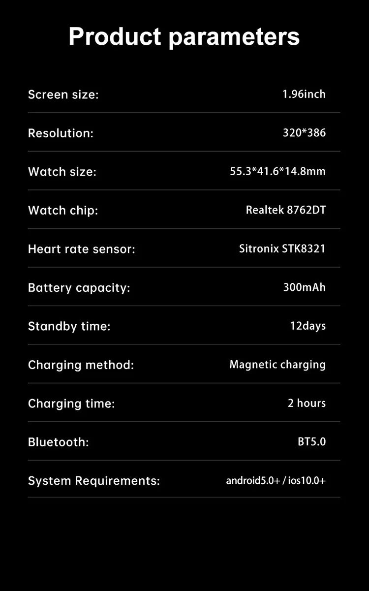 Smartwatch Esportivo 2 em 1 com Fones TWS – Chamada Bluetooth, Monitor Cardíaco, Pedômetro e Reprodução de Música
