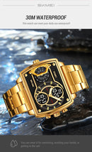 Relógio Masculino SKMEI Multifunção Analógico-Digital com Fuso Horário Duplo e Cronômetro à Prova d’Água