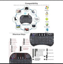 Mini Teclado USB Wireless Mini Keyboard Sem Fio Com TouchPad