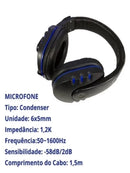 Fone de Ouvido Gamer com Fio 3,5mm – Compatível com PS4, PC e Celular, Microfone Integrado e Som de Alta Qualidade