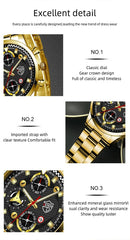 Conjunto Masculino DEYROS 3 em 1 – Relógio de Pulso com Pulseira e Colar