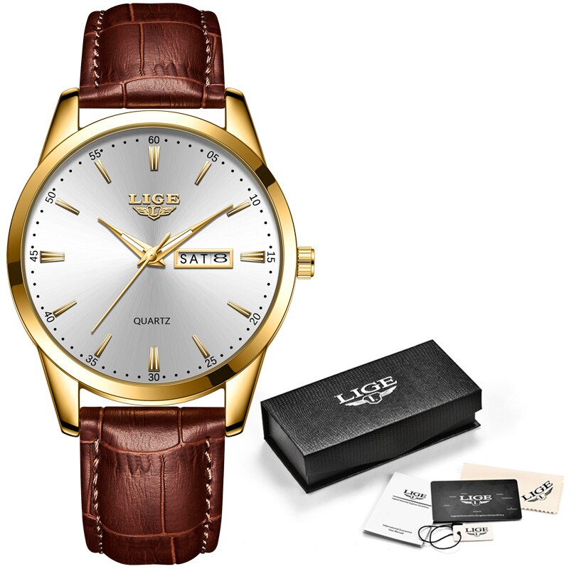 LIGE 8970 Relógio Masculino Quartz