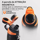Garrafa Térmica FEIJIAN 1000ml – Aço Inoxidável com Tampa Magnética, Esportiva, Isolamento a Vácuo Frio e Quente