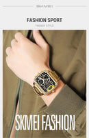 Relógio Masculino SKMEI Multifunção Analógico-Digital com Fuso Horário Duplo e Cronômetro à Prova d’Água