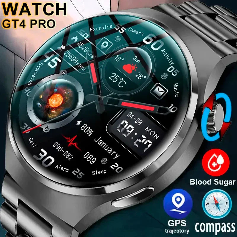 SMARTWATCH IP68 GTA PRO AÇO INOXÍDAVEL MASCULINO + 2 PULSEIRAS