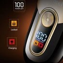 Barbeador Elétrico Recarregável Kemei KM-3209 com Suporte de Carregamento