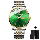 Relógio Masculino Quartz BINBOND Todo em Aço Inoxídavel, A Prova D'Agua,Vidro de SAFIRA, Calendário Automático e Visor Noturno.