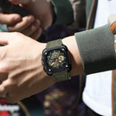 Relógio CURREN Masculino Luxo Quadrado Cronógrafo à Prova d’Água Luminoso