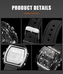 Relógio Masculino Esportivo 8116 Digital Retangular à Prova d’Água 50M com Duplo Horário