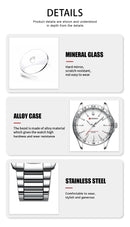 Relógio Masculino Curren Ultra Fino com Pulseira de Aço