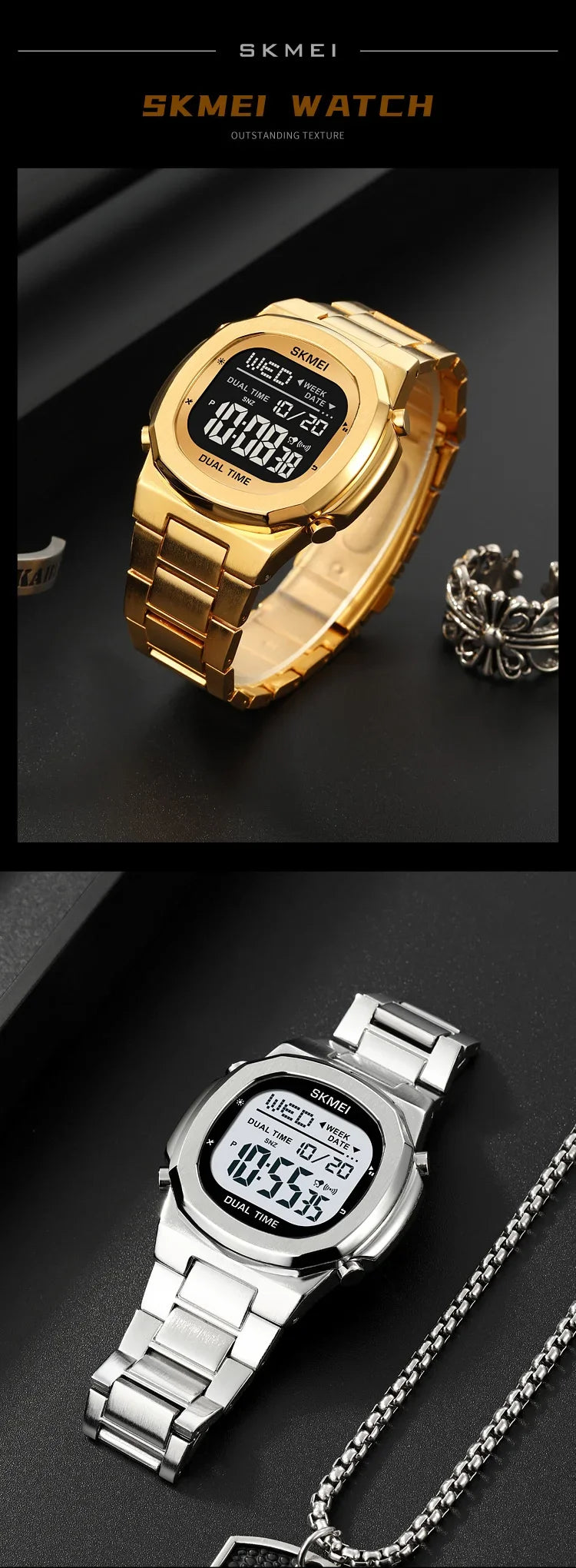 Relógio Esportivo Masculino SKMEI Digital Multifuncional à Prova d’Água com Alarme e Cronômetro