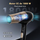 Secador de Cabelo Profissional 1800W 110/220V – Preto e Dourado, Potente