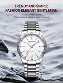 Relógio Masculino Curren Ultra Fino com Pulseira de Aço