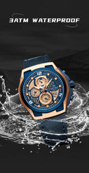 Relógio Naviforce Masculino – Luxo, Couro, Cronógrafo e à Prova D’Água