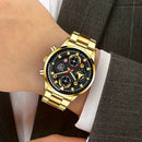 Conjunto Masculino DEYROS 3 em 1 – Relógio de Pulso com Pulseira e Colar