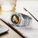 Relógio CAOWTAN Masculino Quartz em AÇO Inoxidável com Vidro de SAFIRA Calendário Automático