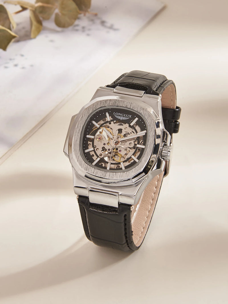LONGLUX 8057P Relógio Masculino Automático LUXO