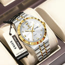 Relógio POEDAGAR 872-WH Quartz em Aço inoxidável com Vidro de SAFIRA Masculino