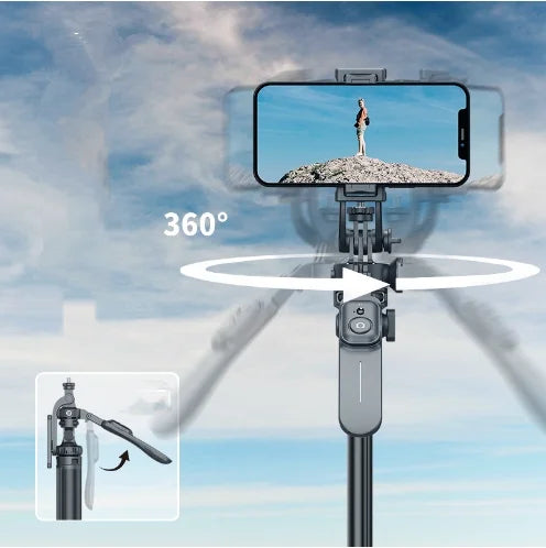Suporte para Celular com Selfie Stick Bluetooth – Ajustável e Portátil para Fotos e Vídeos