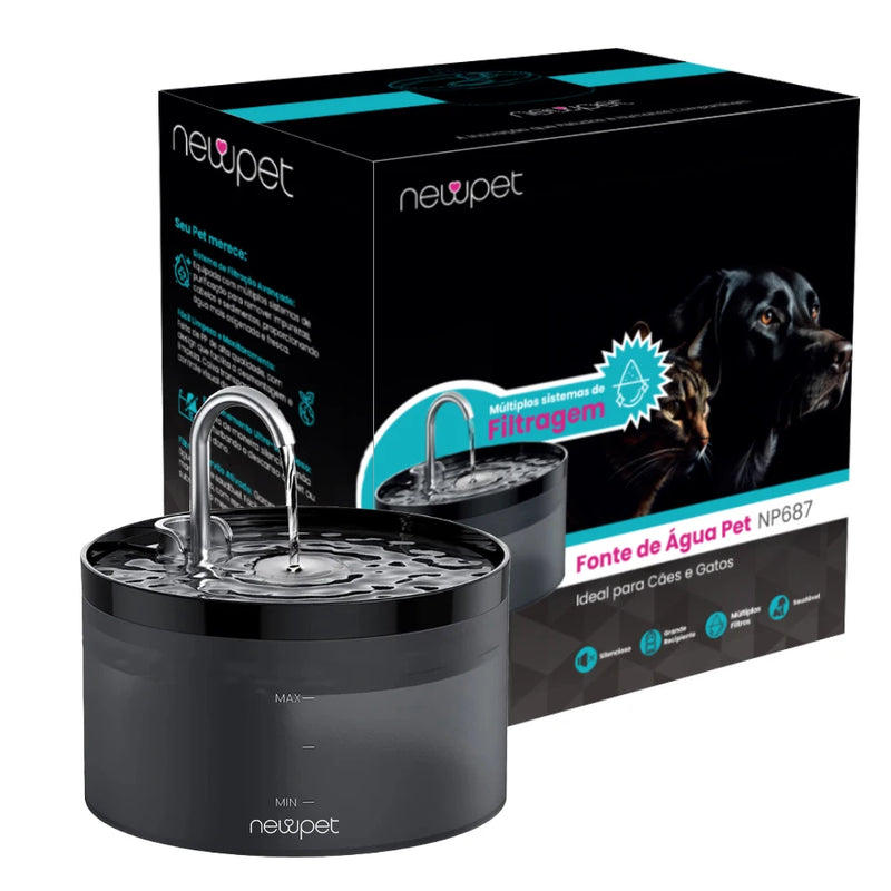 Fonte de Água Automática para Gatos e Cães