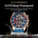 Relógio Masculino Poedagar Luxo Militar 898 – Quartzo, Cronógrafo, Calendário, Luminoso, À Prova d'Água com Pulseira de Silicone