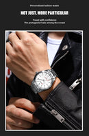 Relógio Masculino Curren Ultra Fino com Pulseira de Aço