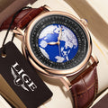 LIGE Relogio Quartz Masculino Global Ocean