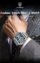 Relógio POEDAGAR E106 Quartz Digital Masculino 45mm Aço Inoxidável Vidro de SAFIRA