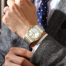 Relógio POEDAGAR 872-WH Quartz em Aço inoxidável com Vidro de SAFIRA Masculino