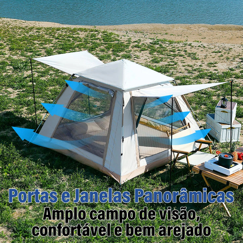 Barraca de Acampamento Automática para 4 Pessoas – Abertura Rápida, Ideal para Trilhas e Viagens em Família, com Bolsa de Transporte