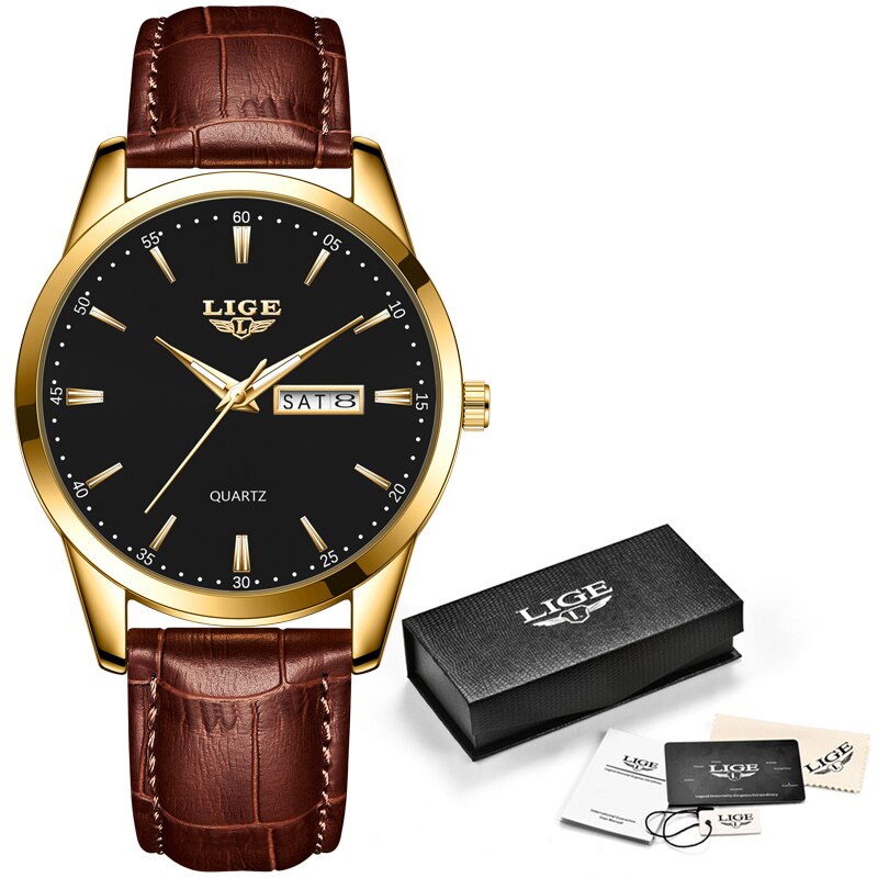 LIGE 8970 Relógio Masculino Quartz