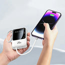 Carregador Portátil 10000mah De Carregamento Rápido 20W Power Bank Com Saída Universal 3 Cabos