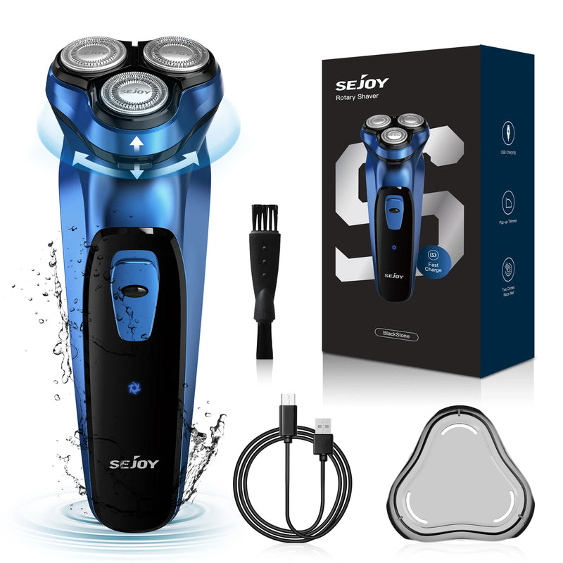 Barbeador Elétrico Masculino Sejoy Recarregável – Rotativo, Portátil