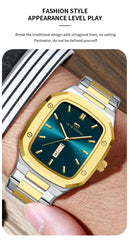 Relógio Masculino Quartz VA VA VOOM 2831 45mm Aço Inoxidável Calendário Automático Vidro SAFIRA