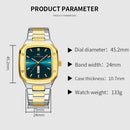 Relógio Masculino Quartz VA VA VOOM 2831 45mm Aço Inoxidável Calendário Automático Vidro SAFIRA