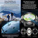 Relógio Smartwatch Militar Outdoor 2025 com Tela AMOLED 1.46", GPS Integrado, Bússola, Altímetro e Chamada Bluetooth, 3ATM Impermeável