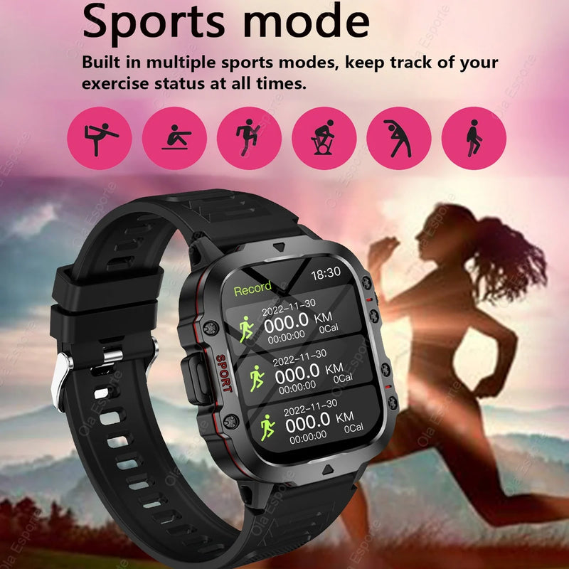 Smartwatch Militar Outdoor com GPS e Lanterna