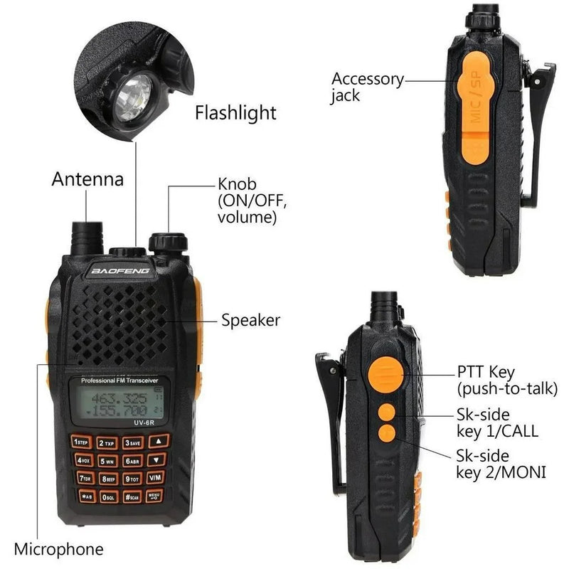 Rádio Comunicador Baofeng Uv-6r Ht Dual Band U/vhf Fm