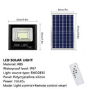 Refletor Solar LED 30W a 500W com Controle Remoto | Iluminação Externa IP67 à Prova d'Água
