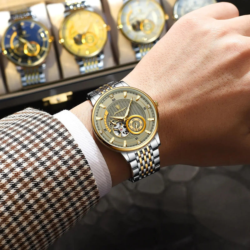 Relógio POEDAGAR 1416-A Masculino – Automático, Aço Inoxidável