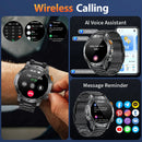 Smartwatch LIGE 2025 Masculino – AMOLED, 1000mAh, Chamada BT, Esportivo, Fitness, Lanterna LED, 3ATM à Prova d'Água, Huawei/Xiaomi